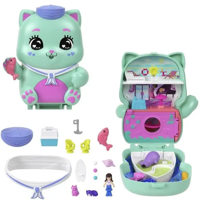 Polly Pocket Marine Kitten Σετ Ταξιδιού - JCR37
