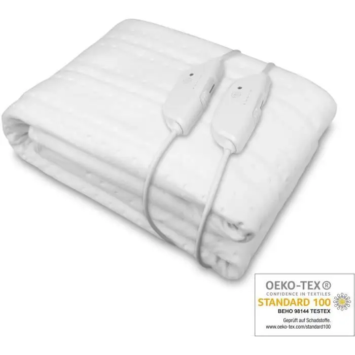 King Size MEZISANA θερμαινόμενο επίστρωμα - HU 676 XXL - 2 στοιχεία ελέγχου, 150 x 160 cm, 4 ρυθμίσεις θερμοκρασίας, πλενόμενο