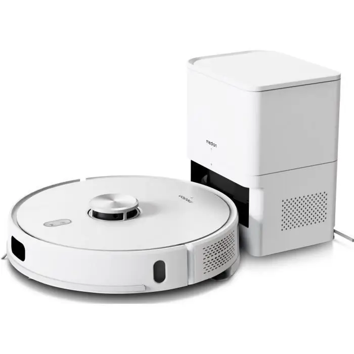 MEDION X41 SW+ Ρομπότ Ηλεκτρική Σκούπα 2 σε 1 Με Σταθμό Αναρρόφησης