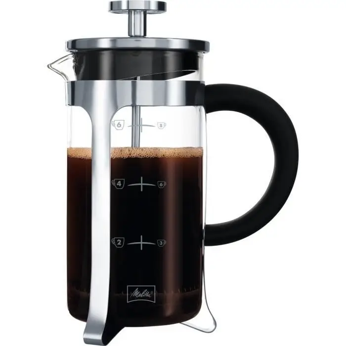 MELITTA Premium γαλλική πρέσα καφέ από γυαλί και ανοξείδωτο ατσάλι 8 cups