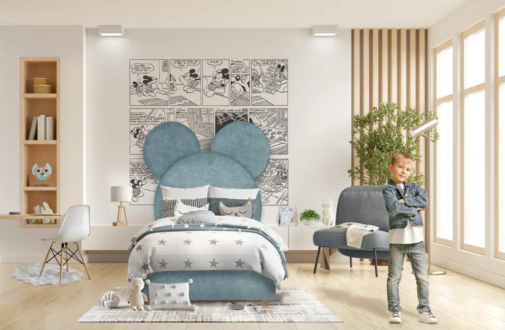 Παιδικό Κρεβάτι Ντυμένο Crazy Mouse (90x200εκ.)