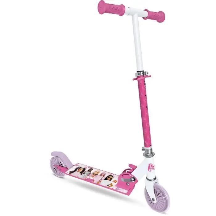 Mondo Toys BARBIE 18081 Πατίνι 2 Τροχών - Πτυσσόμενο αλουμινίου, Ρυθμιζόμενο τιμόνι
