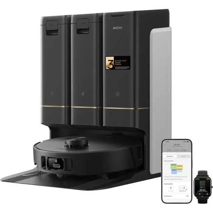 Mova Z50 Ultra Ρομπότ Σκούπα με Σφουγγαρίστρα 19 000 Pa Nero