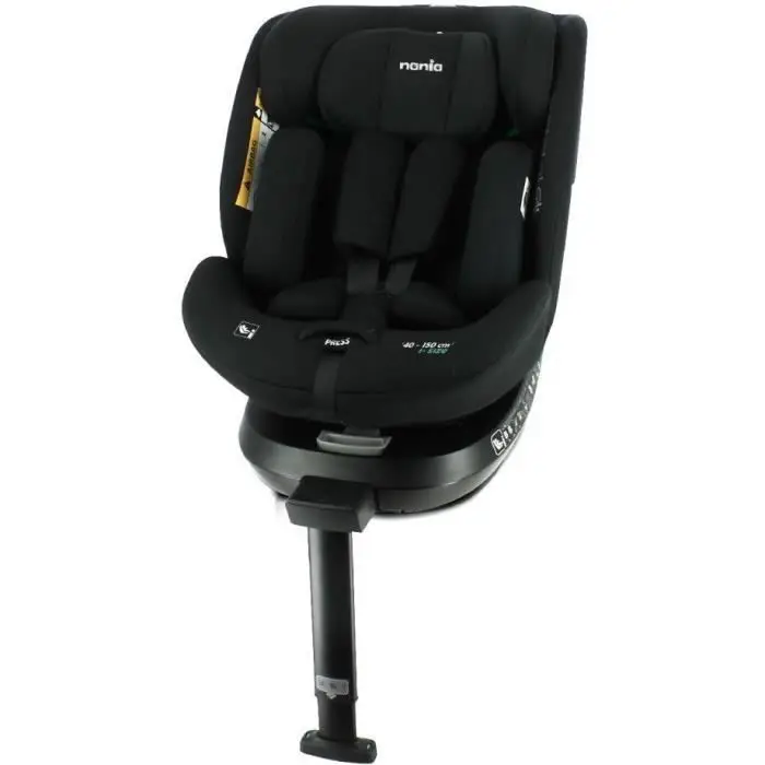 Κάθισμα αυτοκινήτου Isofix NANIA SPIRIT 40-150 cm R129  0 έως 10 ετών  Αντίθετη φορά 40-105 cm  Ρυθμιζόμενο προσκέφαλο  Ανακλινόμενο  Περιστρεφόμενο  Μαύρο
