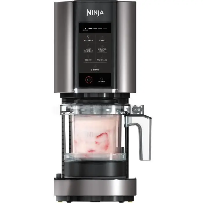 Ninja Creami NC300EU Μηχανή Παγωτού - 7 Προγράμματα - 3 Δοχεία - Μαύρο/Ασημί