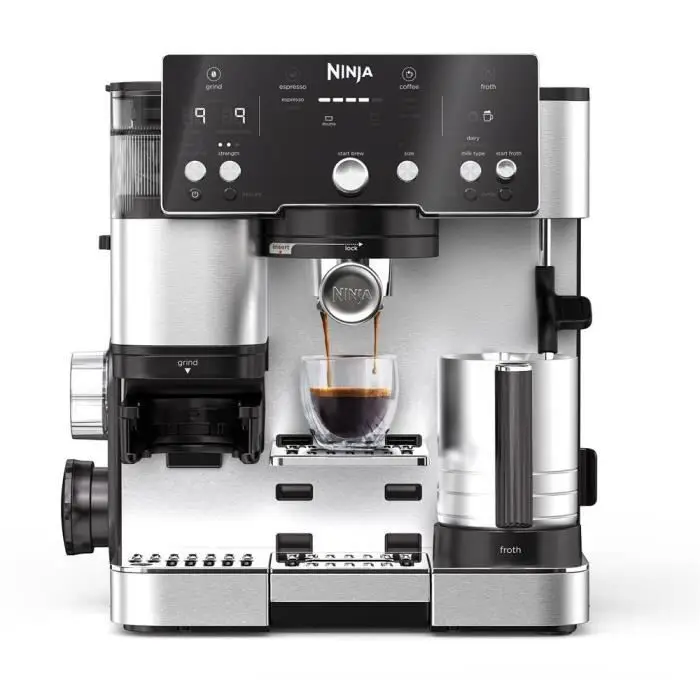 Ninja ES501EU - Μηχανή καφέ 2-σε-1 espresso & φίλτρου, ασημί