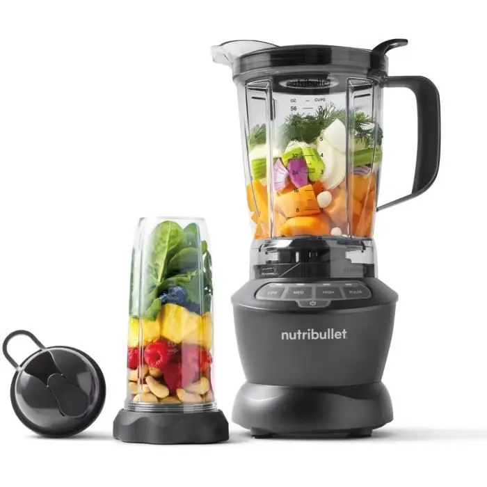 NutriBullet NBF500DG Full Size Combo Μπλέντερ κανάτας - 1,8 L - 1200W - Σκούρο Γκρι