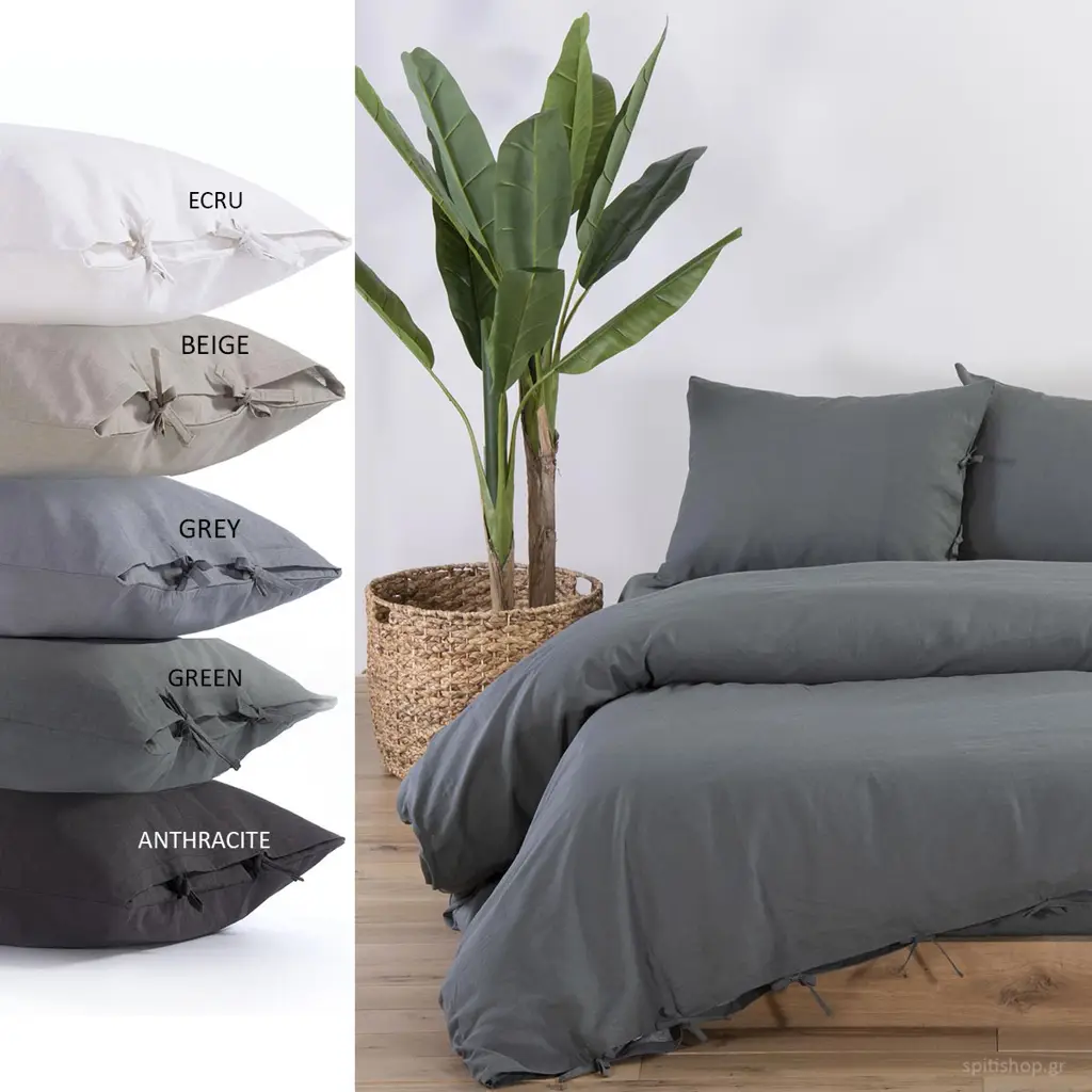 Nef-Nef Homeware Cotton-Linen Double Duvet Cover (220 x 240 cm)