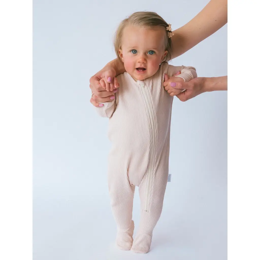 Κοντομάνικο ριμπ ολόσωμο φορμάκι πιτζάμα unisex 6-12M