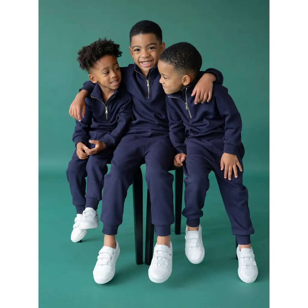 Παιδική fleece φόρμα ριμπ cotton Space 1-2Y