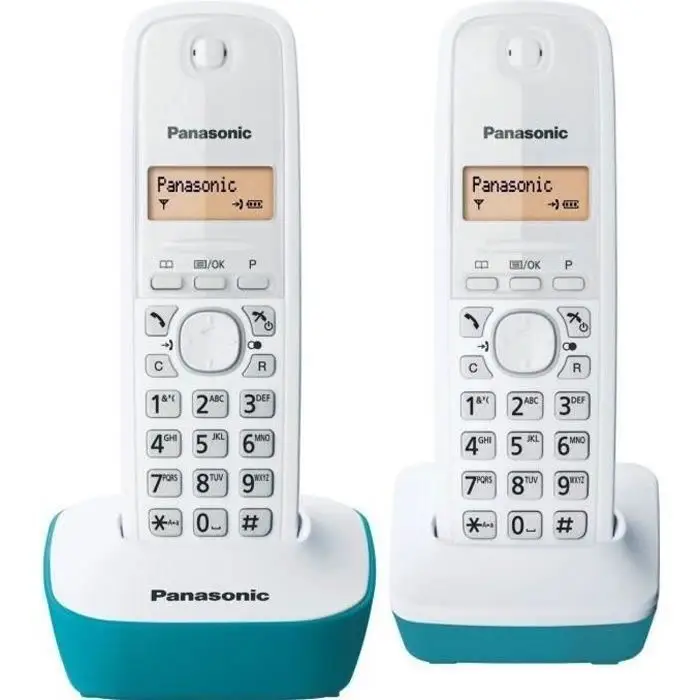 Ασύρματο τηλέφωνο Duo χωρίς τηλεφωνητή Panasonic KX-TG1612FRC Λευκό Μπλε