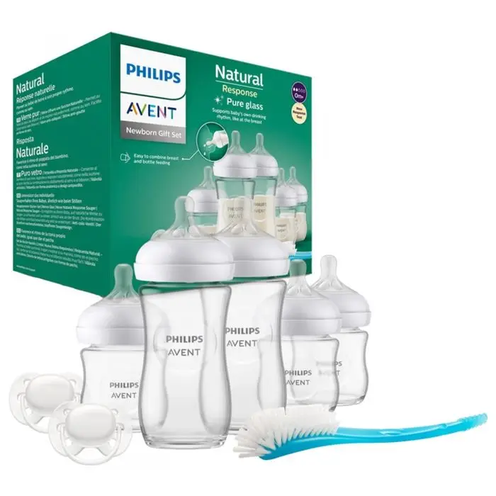 Philips Avent SCD879/11 Σετ γυάλινων μπιμπερό - Natural Response, χωρίς BPA
