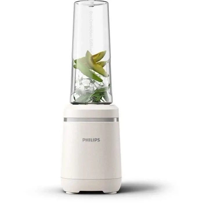 Philips Series 3000 Blend&Go Eco Conscious Μπλέντερ - 350W, 0,6L, λευκό silk