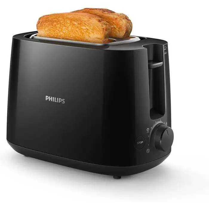 Philips HD2581/90 Daily Collection Φρυγανιστήρι - 2 Φαρδιές Υποδοχές 830W - Μαύρο