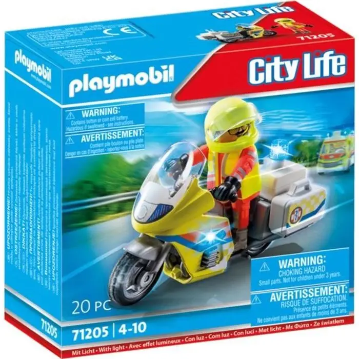 Playmobil 71205 Διασώστης με Μηχανή και Φωτεινά Εφέ - City Life - 4+