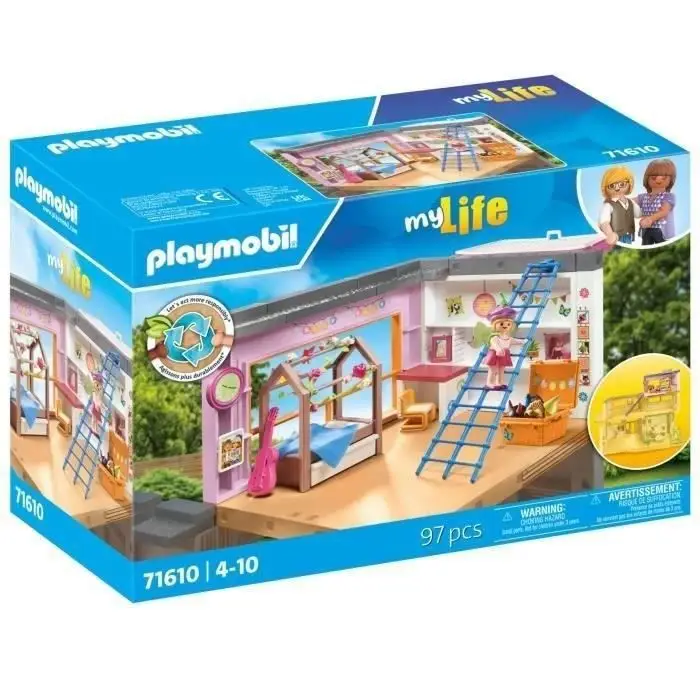 PLAYMOBIL 71610 Παιδικό Υπνοδωμάτιο με Κουκέτα - 97 κομμάτια, για ηλικίες 4+