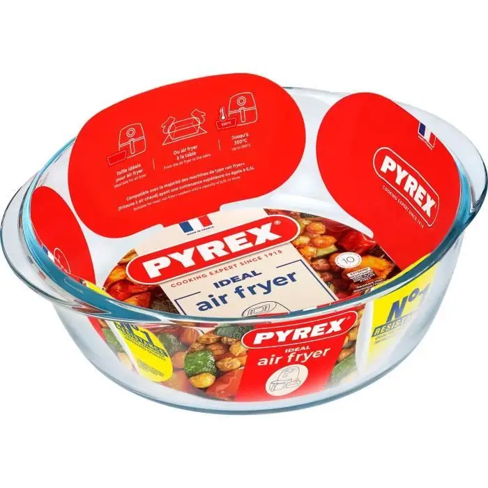 Pyrex 1450144 - Στρογγυλό πιάτο air fryer 26 cm