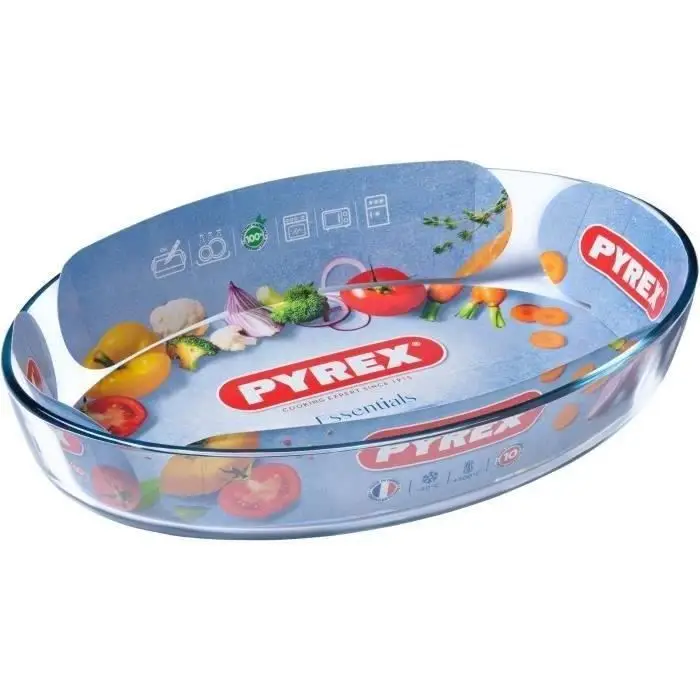 Pyrex 1041029 Essentials - Οβάλ γυάλινο ταψί 35x24x6 cm