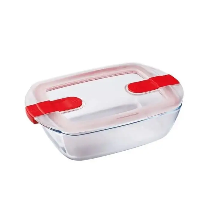 Pyrex Cook&Heat Ορθογώνιο Γυάλινο Δοχείο Φαγητού 28 x 20 cm