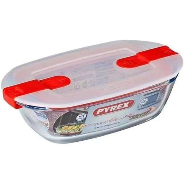 Pyrex Cook&Heat Διαφανές Γυάλινο Δοχείο Αποθήκευσης 0,4 L 17 x 10 x 6 cm