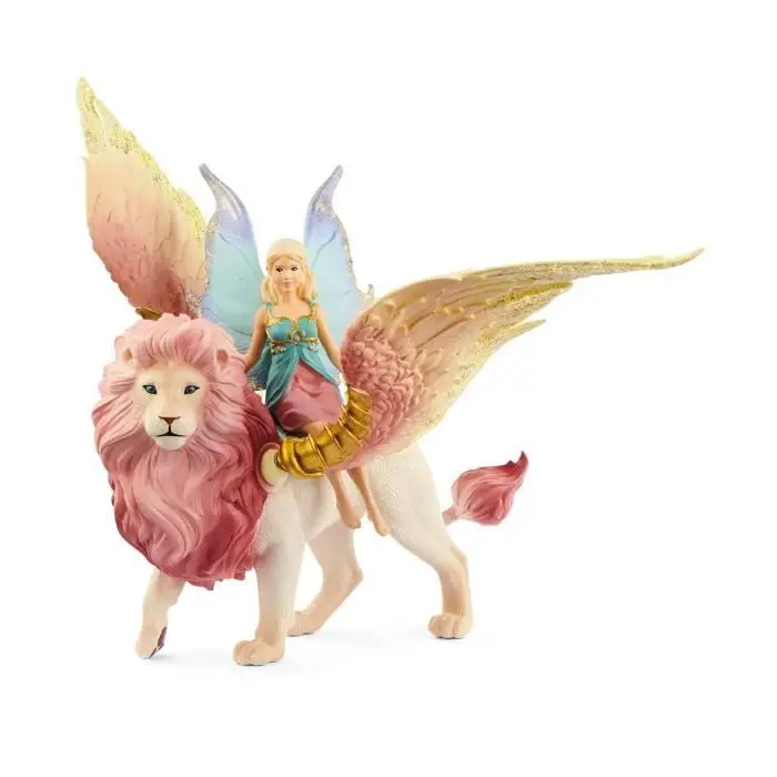 Schleich - ξωτικό με φτερωτό λιοντάρι στην πλάτη - 70714