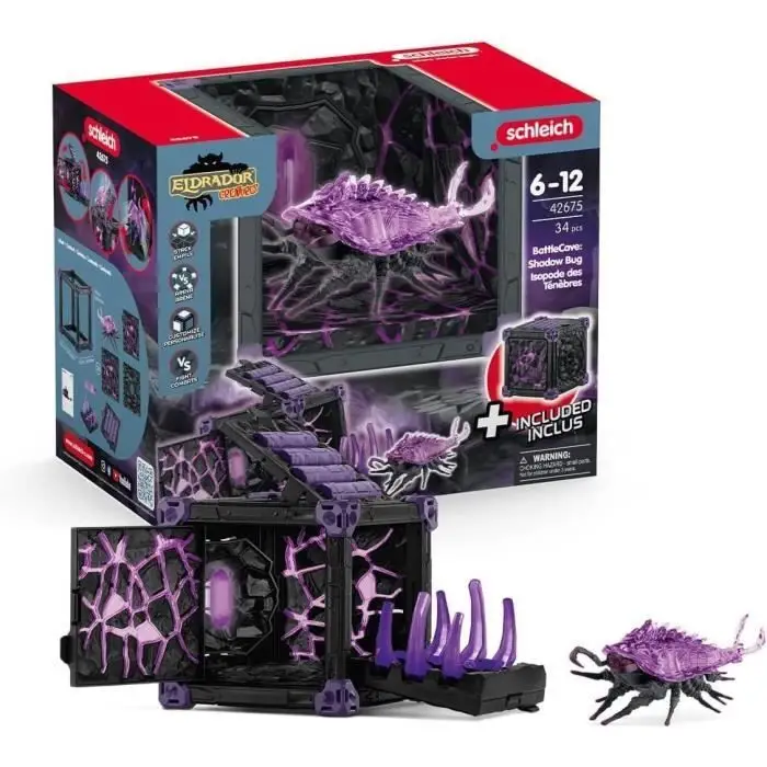 Schleich 42675 ELDRADOR BattleCave Ισόποδο των Σκοταδιών - Σετ 34 τεμ.