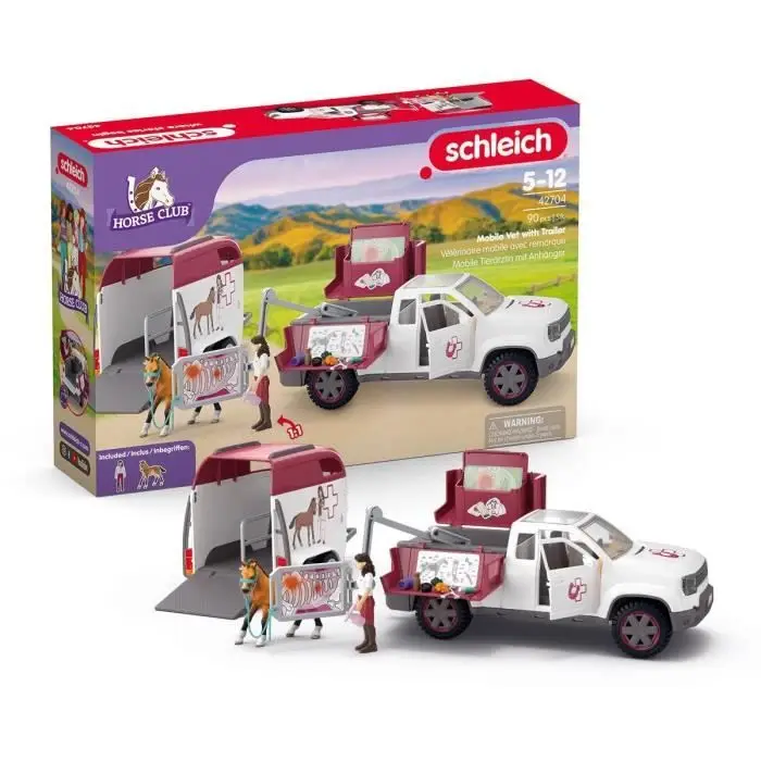 Schleich 42704 Horse Club - Κινητός κτηνίατρος με Van, 90 τεμάχια