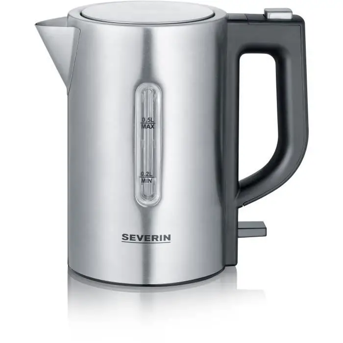 SEVERIN WK 3647 Ηλεκτρικός Βραστήρας Ταξιδίου - Χωρίς BPA 0,5 L, 1100 W, Ασημί/Μαύρο
