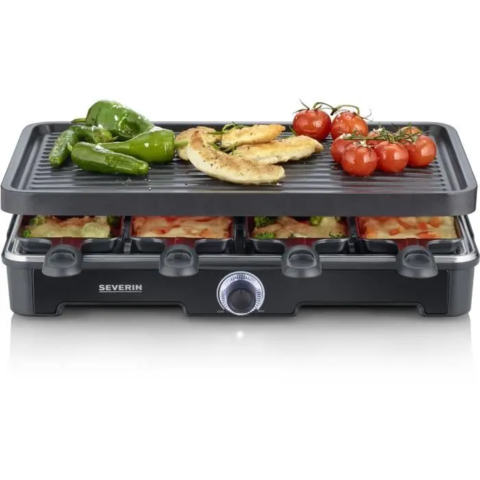 RG9670 Συσκευή raclette - 8 άτομα - 1400 W, μαύρο