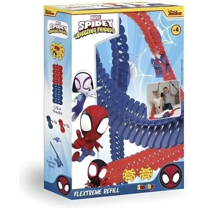 Smoby Spidey FleXtreme Ανταλλακτικό Πίστας - 72 Ευέλικτες Πίστες + 2 Βεντούζες - 1m72