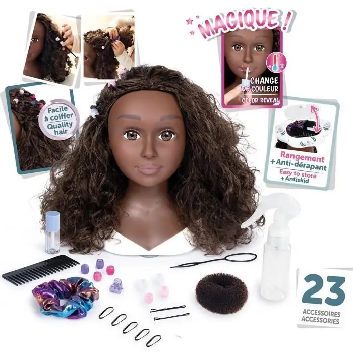 My Beauty Afro Κεφάλι για Χτένισμα - Παιχνίδι - 23 Αξεσουάρ