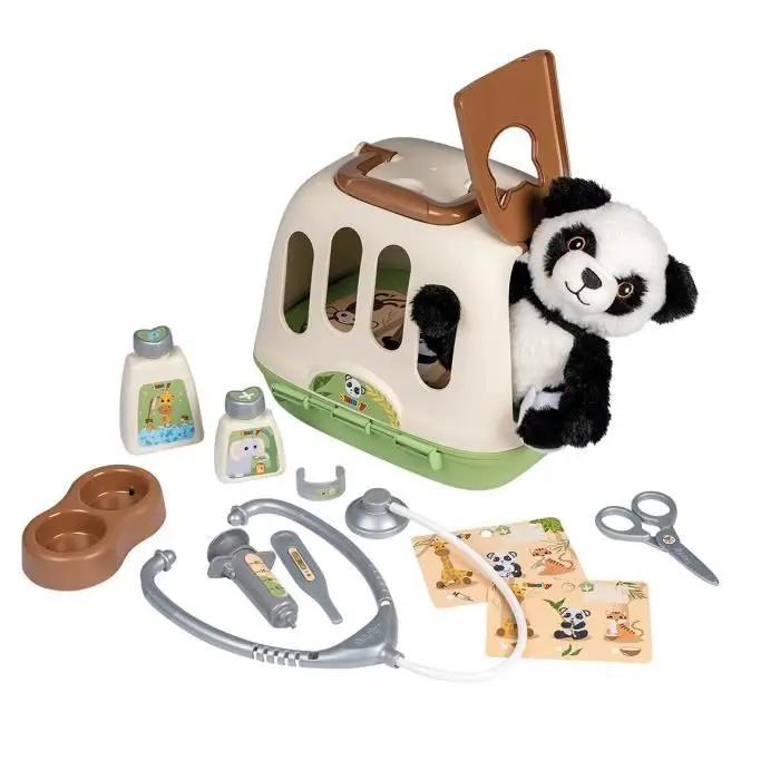 Smoby Κτηνιατρική Βαλίτσα 2 σε 1 - Κλουβί Μεταφοράς & Πάντα