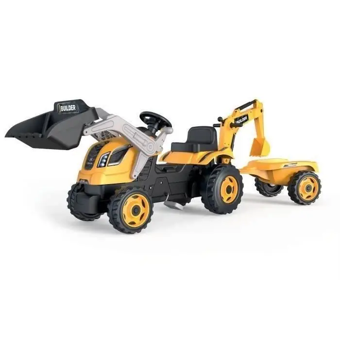 Smoby Builder Max - Παιδικό Τρακτέρ με Ρυμουλκούμενο
