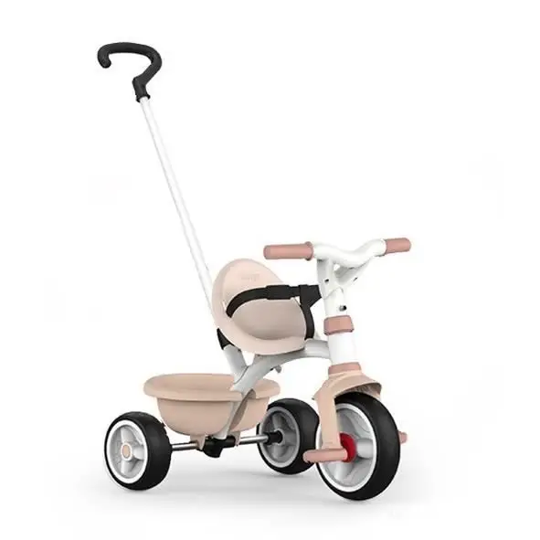 Smoby - τρίκυκλο Be Move Rose - εξελικτικό 2 σε 1 - ζώνη ασφαλείας, ρυθμιζόμενη γονική λαβή σε 3 επίπεδα - από 15 μήνες έως 4 έτη - ισπανική κατασκευή