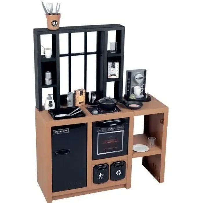 Smoby Loft Κουζίνα Παιχνιδιού Μίμησης - 32 Αξεσουάρ - Βιομηχανικό Στυλ - 3+