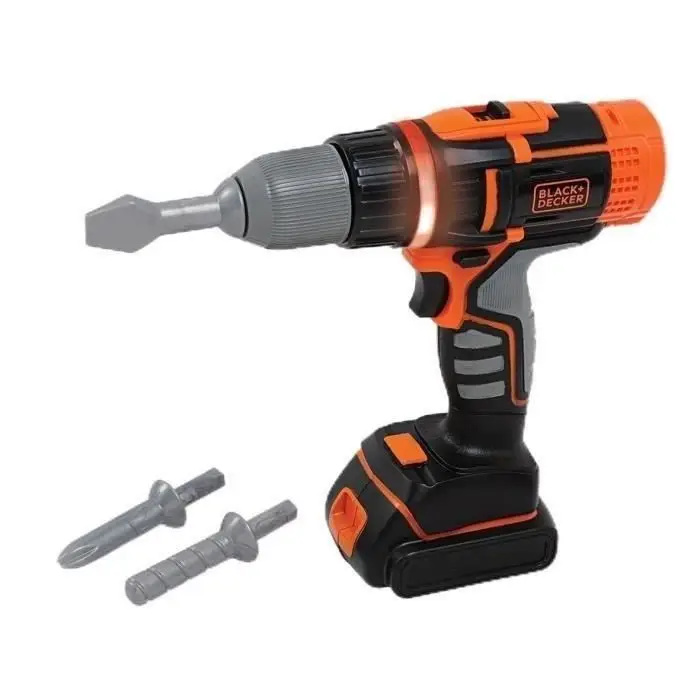 Smoby Black+Decker Ηλεκτρονικό τρυπάνι - 3 μύτες - 2 ταχύτητες