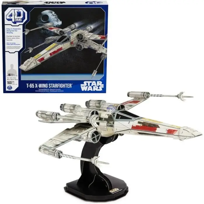 4D BUILD - Παζλ 3D Star Wars - Μακέτα Star Wars 160 τεμαχίων - X-Wing εμπνευσμένο από τη Saga - παζλ ενηλίκων - παιχνίδι κατασκευής για συλλογή - παιχνίδι ενηλίκων - παιχνίδι για παιδιά 12 ετών και άνω