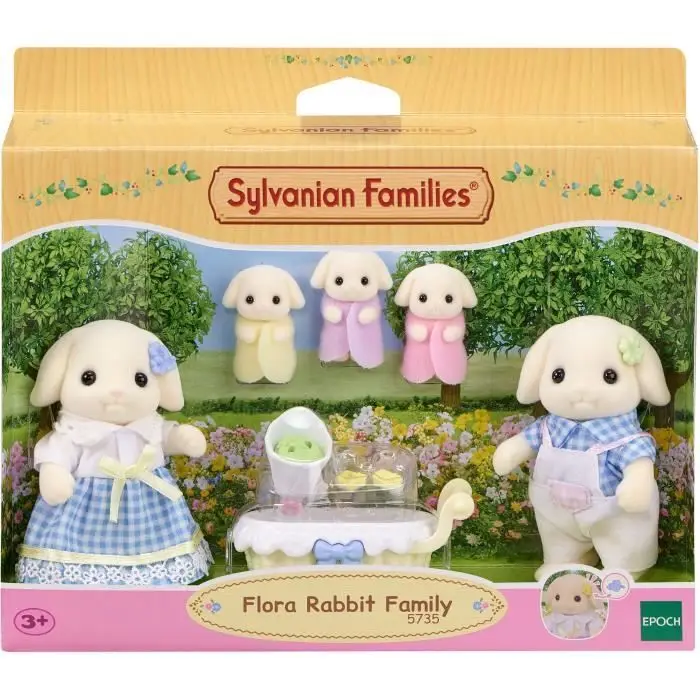 Sylvanian Families 5735 - Οικογένεια κουνελιού με πεσμένα αυτιά