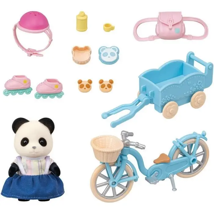 Sylvanian Families 5652 Σετ Ποδήλατο & Τρέιλερ Panda Girl