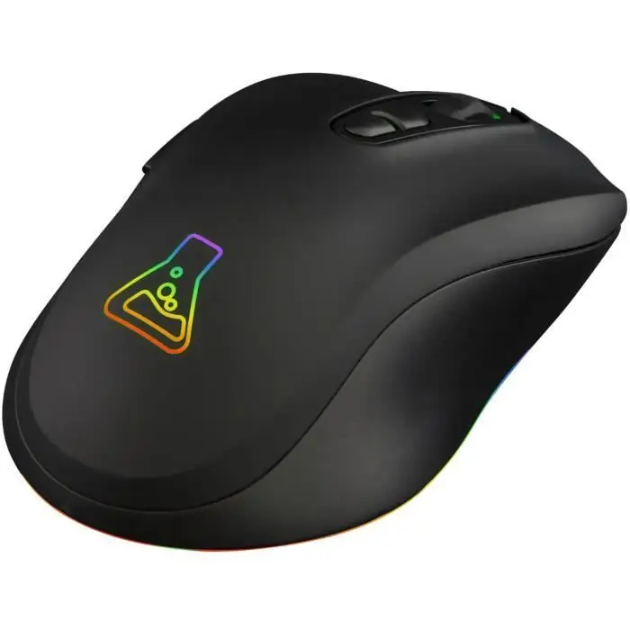 The G-Lab - Kult Krypton - ασύρματο ποντίκι gaming υψηλής απόδοσης 6400 DPI - ασύρματο ποντίκι gaming Bluetooth & 2.4 Ghz, μπαταρία μεγάλης διάρκειας, RGB, 7 κουμπιά - PC/PS4/PS5/XBOX – μαύρο - New