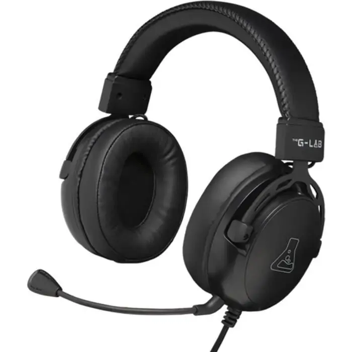 The G-Lab - Korp Titanium - Ακουστικό gaming PS5/PS4/ PC/Xbox ενσύρματο ακουστικό gamer, Jack 3.5 mm, στερεοφωνικός ήχος υψηλής ποιότητας - με τηλεχειριστήριο - αποσπώμενο μικρόφωνο - New