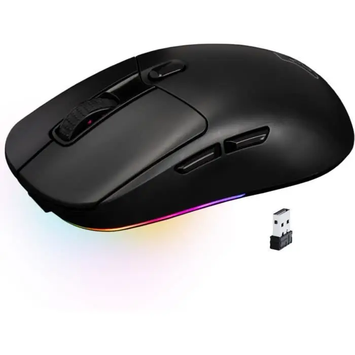 The G-Lab – Kult Titanium - ασύρματο επαναφορτιζόμενο ποντίκι gaming - ποντίκι Bluetooth/USB 2.4/ενσύρματο τριπλής λειτουργίας, RGB, 12 000 DPI, 100h αυτονομίας, 100% προσαρμόσιμο - PC/PS4/PS5/XBOX - New
