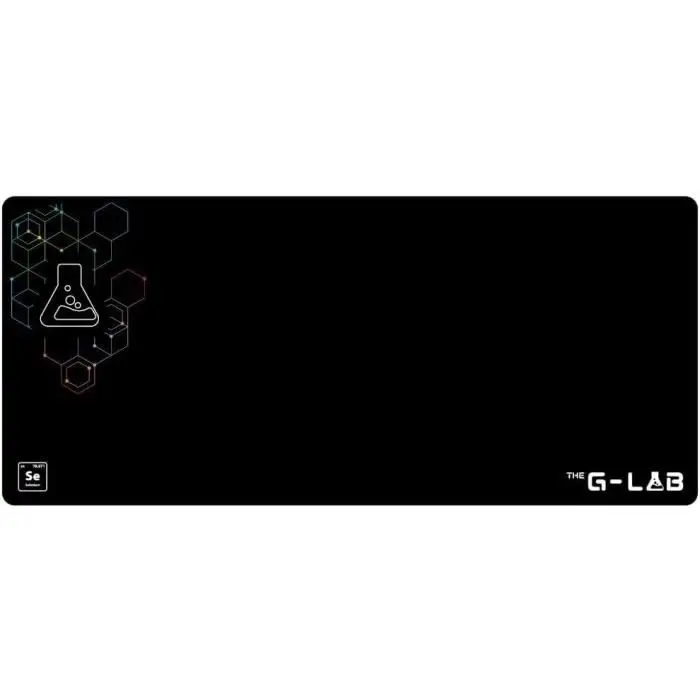 The G-LAB Pad Selenium- Tapis de Souris Gaming XXL - Grand Tapis de Souris Gamer - Optimisé pour la Glisse - Base Antidérapante - Entretien Facile - Extra Confort 900x400 x4mm – Noir