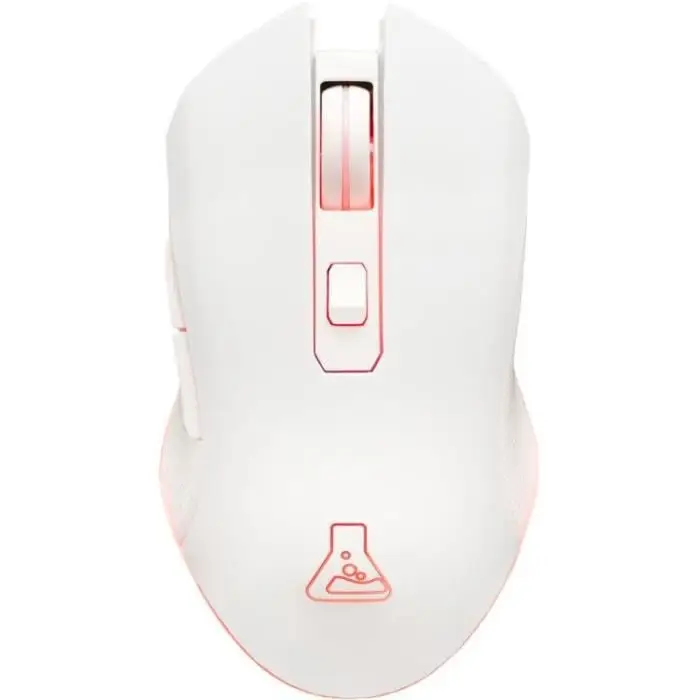 The G-Lab - Kult Helium Wireless - Ποντίκι Gamer χωρίς Καλώδιο Λευκό - Οπτικός Αισθητήρας 6400DPI, Οπίσθιος Φωτισμός 7 Χρωμάτων, 6 Κουμπιά - Ποντίκι Gaming Υπερβολικά Ανταποκρινόμενο - Συμβατό με PC/PS4/PS5 - Λευκό