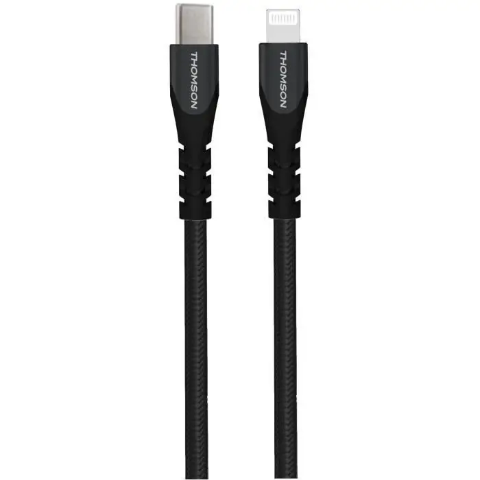 Καλώδιο - THOMSON - Φόρτιση & Δεδομένα - USB-C σε Lightning 3A - Πιστοποίηση MFI - 1.5 m