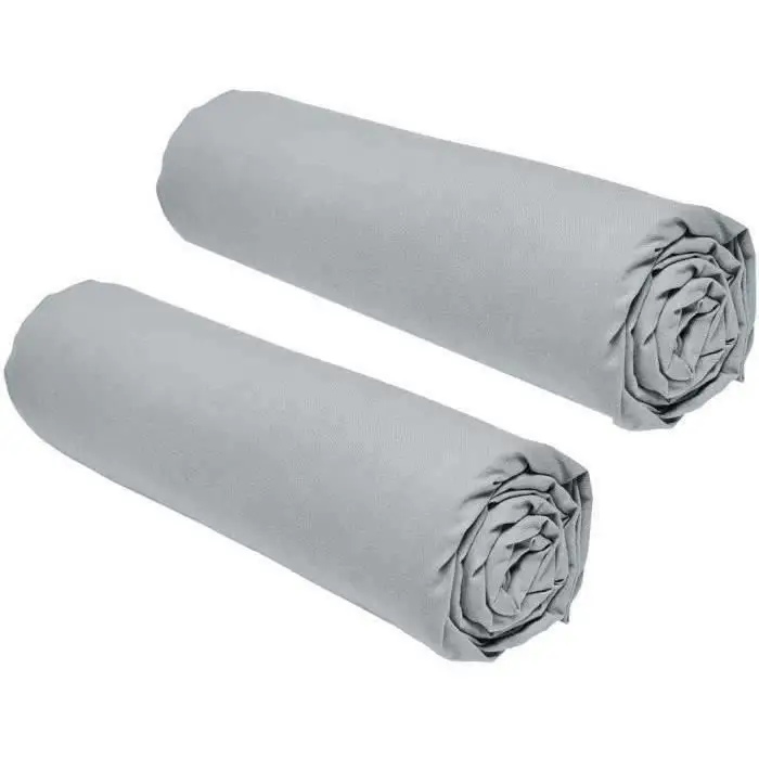 Today Essential - Σετ 2 Σεντόνια με λάστιχο 140x190 cm 2 άτομα 100% βαμβάκι Acier