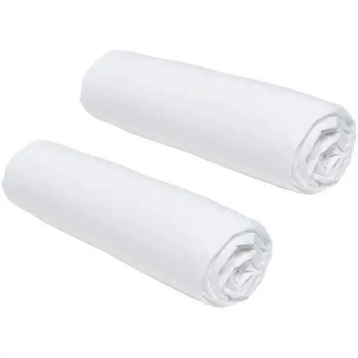 Today Essential - Σετ 2 σεντόνια με λάστιχο 160x200 cm - Craie - 100% βαμβάκι
