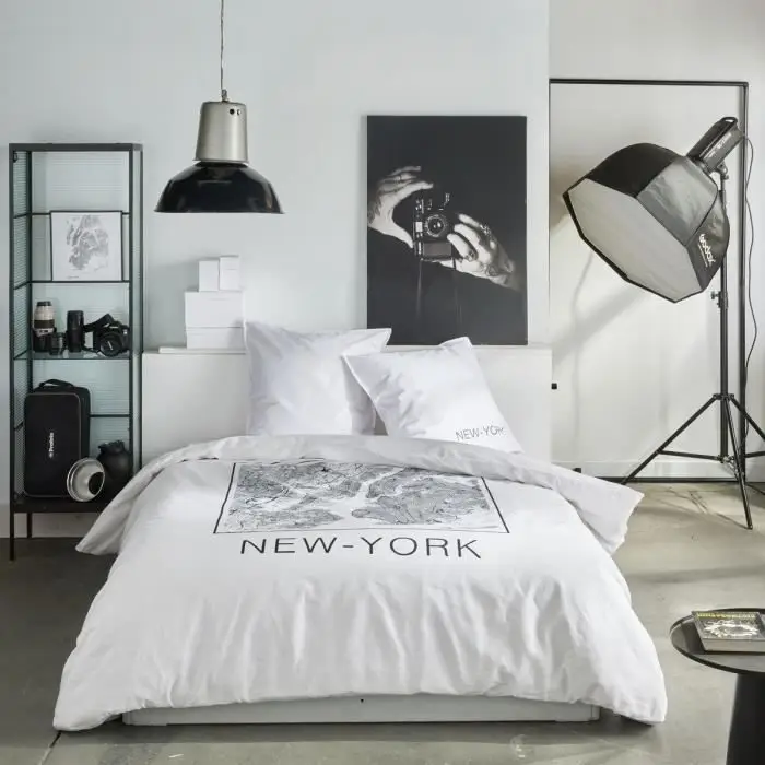 Σήμερα Σετ Παπλωματοθήκης 2 ατόμων 220x240cm με 2 Μαξιλαροθήκες 63x63cm - Λευκό