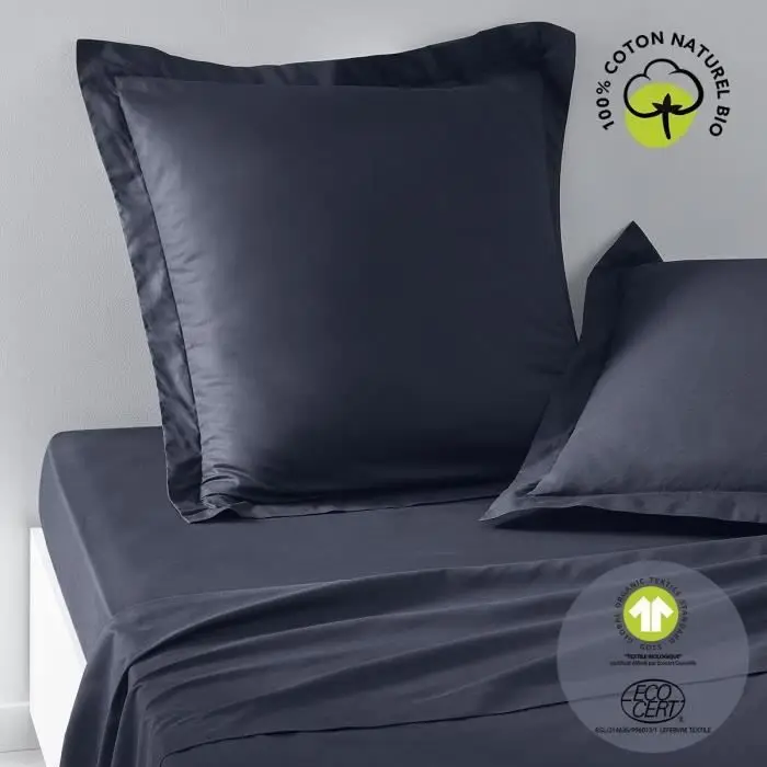 Today Μαξιλαροθήκη Organic - 63 x 63+5 cm - 100% βιολογικό βαμβάκι - Μπλε σκούρο