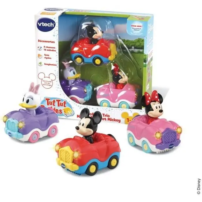 VTech Tut Tut Bolides Disney Σετ Trio Cabriolets Minnie Daisy Mickey